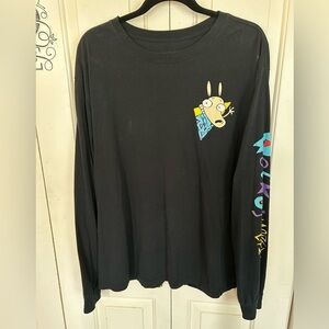 Nickelodeon Rockos Modern Life Graphic Long Sleeve Shirt Tshirt Size XL See Meas